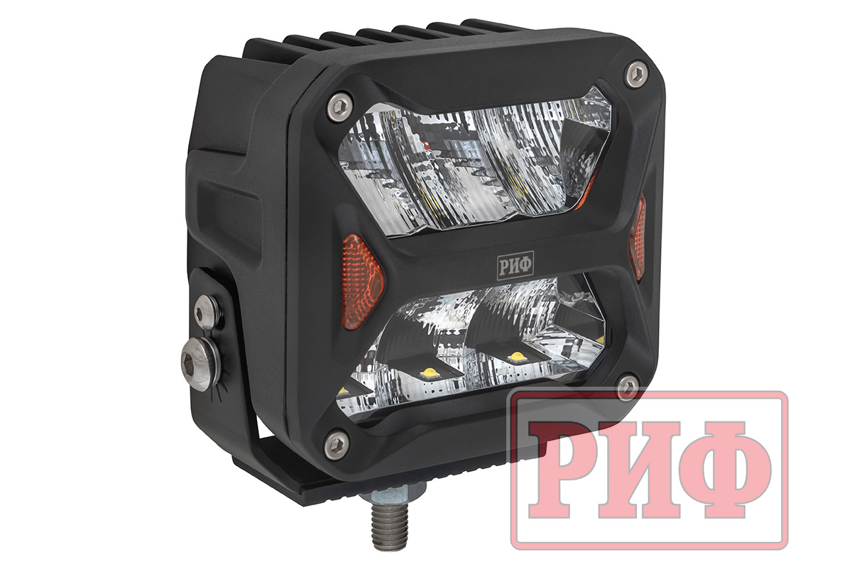 Светодиодная фара водительского света РИФ 107x102x86 мм 60W LED