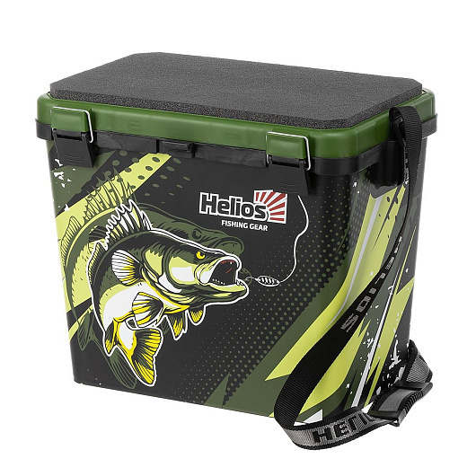 Ящик рыболовный зимний HELIOS ZANDER, 19 л, односекционный хаки