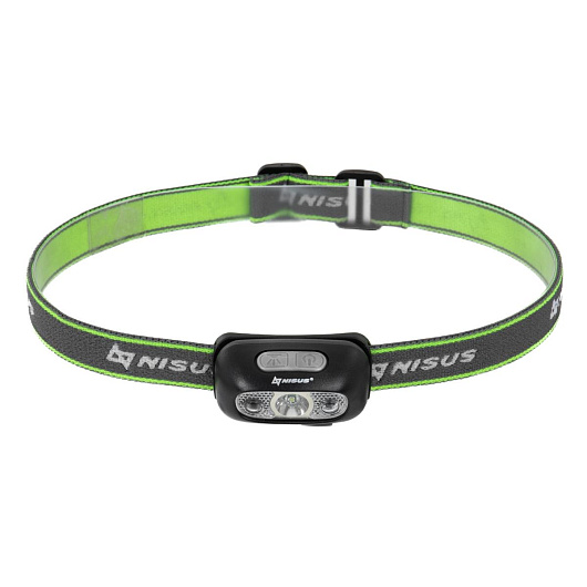 1 Фонарь налобный NISUS 3056S, сенсорный 120 LM, IPX4, USB 3056S