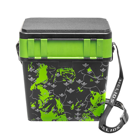 Ящик рыболовный зимний HELIOS SHARK, 19 л, салатовый