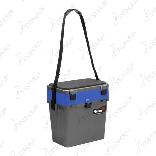 Ящик рыболовный зимний HELIOS, 19 л, серый/синий