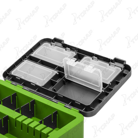 Ящик рыболовный зимний HELIOS, 19 л, серый/салатовый