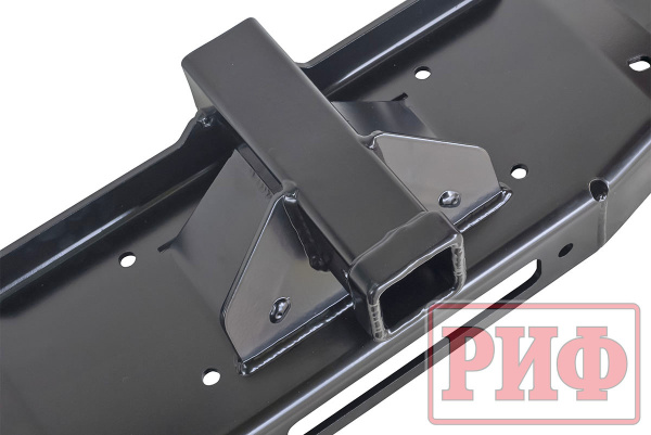 Площадка РИФ под лебедку в штатный бампер УАЗ Патриот 2015+ с квадратом под фаркоп