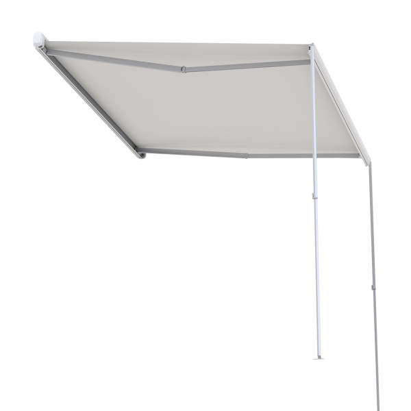 Маркиза автомобильная РИФ 2,0х1,5 м кассетная, привод механический, ручной, корпус белый