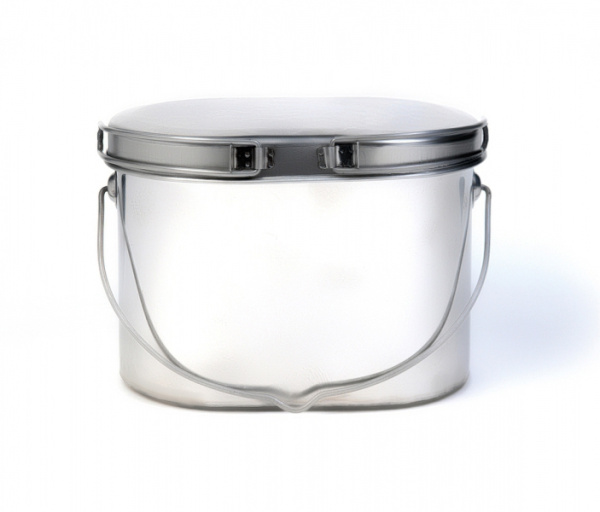 Котелок туристический 2,2 л., низкий, нержавеющая сталь, крышка с ручками