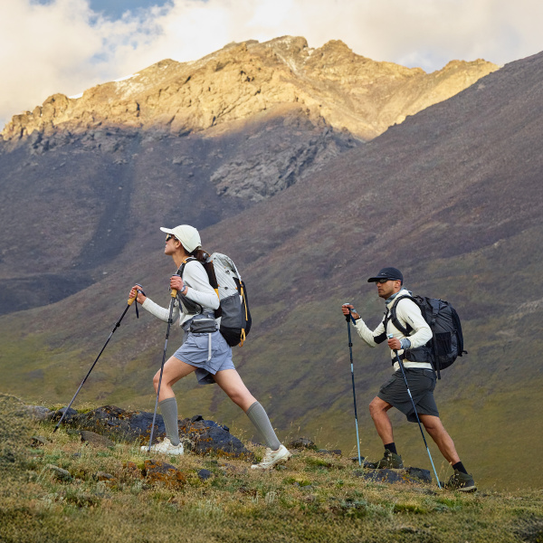Палки треккинговые Naturehike Sunsia 3-EXT, 115-135 см, карбон, 5-секционные, ярко-зеленые, 2 шт