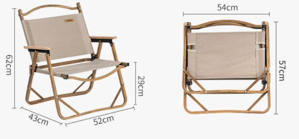 3 Кресло туристическое Naturehike MW02, складное, черное, до 120 кг