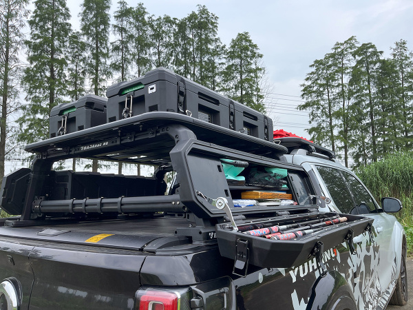 Силовой каркас-кунг Baja Racing (тип А) с 2-мя большими рыбацкими ящиками Ford F-150, Toyota Tundra