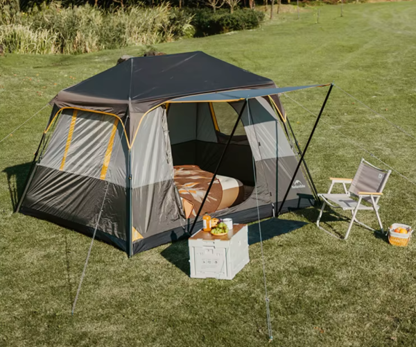 Палатка Naturehike Cape 5.2, 4-местная, быстросборная, серо-коричневая