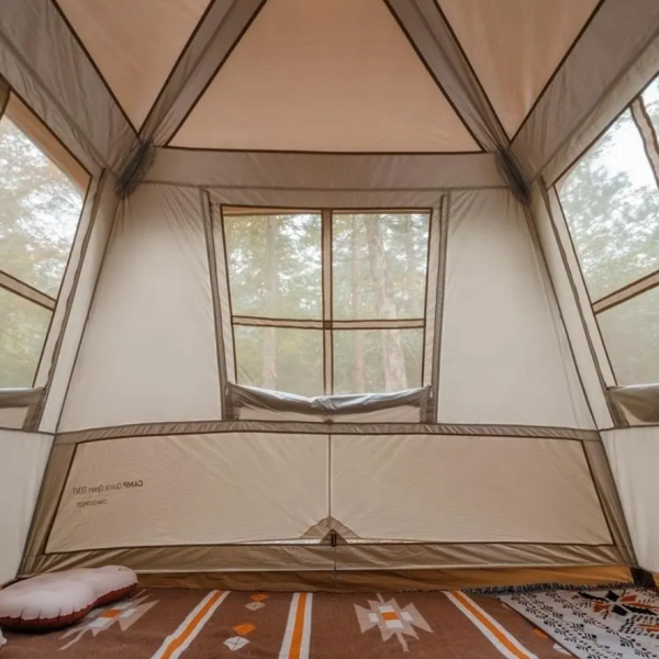 2.Палатка туристическая Naturehike Village 4-местная, алюминиевый каркас, коричневый