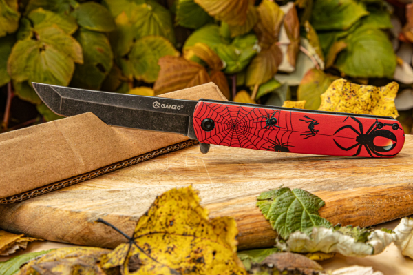 Нож GANZO, G626-GS Красный Самурай, длина клинка 96 мм