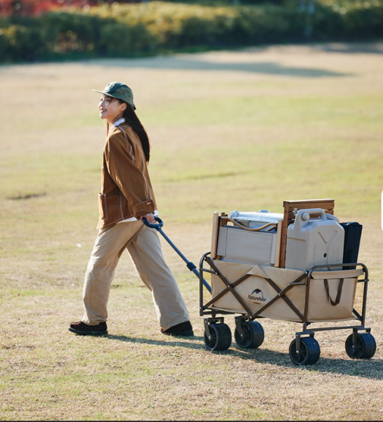 4 Тележка туристическая Naturehike 106х50х89 см, коричневая