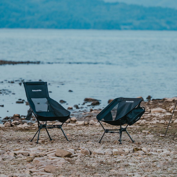 Кресло туристическое Naturehike Clamshell 001 складное, 55х54х66 см, до 120 кг, черное