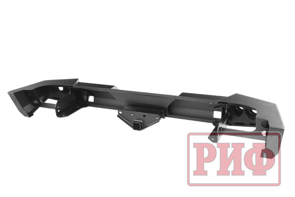 Бампер РИФ задний Jeep Wrangler JK 2006+ с квадратом под фаркоп и фонарями, стандарт