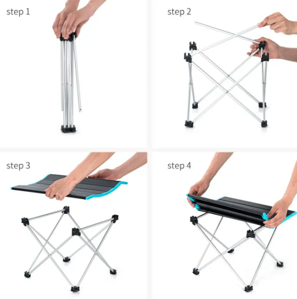 Стол туристический Naturehike складной, 68х46х40,5 см, серый