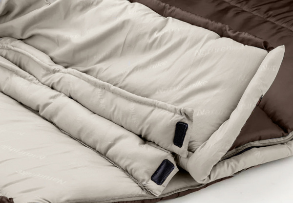 Мешок спальный Naturehike U350, (190х30)х75 см, (левый) (ТК: +1C), коричневый