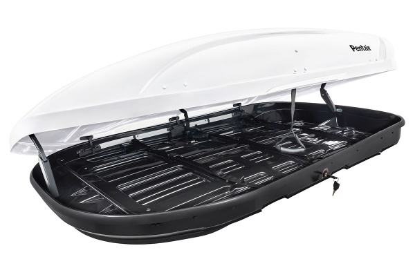 Бокс автомобильный на крышу Pentair CARAVAN 600L белый глянец, двусторонний