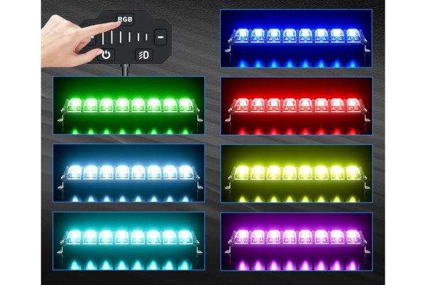 Светодиодная фара комбинированного света AURORA 1270 мм 620W LED (серия RGB)