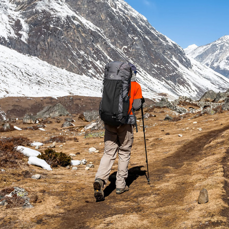 Рюкзак туристический Naturehike 60+5 л, Dyneema, черный