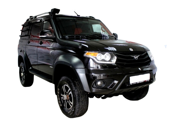 Расширители арок УАЗ Патриот 2015+ шагрень (+30 мм) (1 бак)