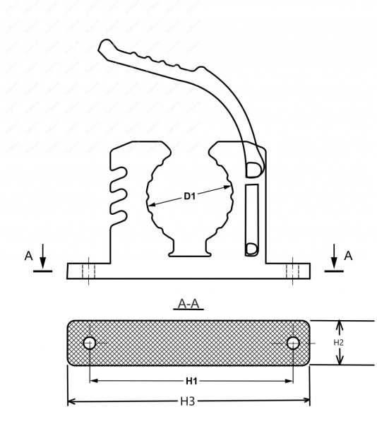 Крепеж универсальный, (70-90 мм) черный