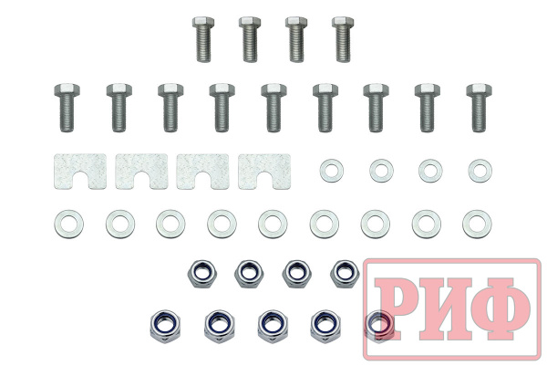 Бампер передний силовой/защита штатного бампера РИФ Renault Duster 2021+ с защитой радиатора