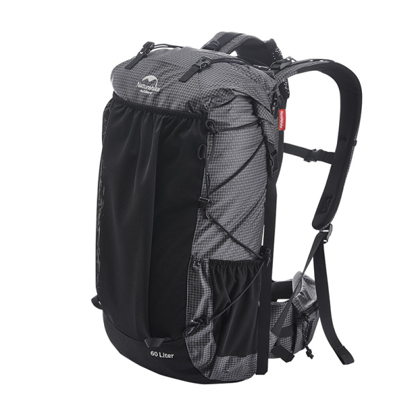 Рюкзак туристический Naturehike 60+5 л, Dyneema, черный