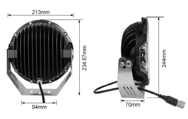 Светодиодные фары комбинированного света AURORA 229 мм 205W (комплект 2 шт)