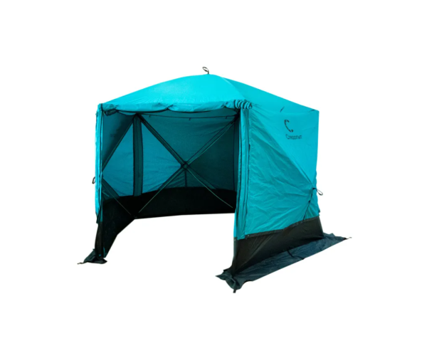 Шатер "СЛЕДОПЫТ" быстросборный, 5 стен, h-2,30 м, 3,4х3,25 м, S по полу 7,6 кв.м, цв. WATERFALL