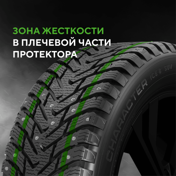 Шина IKON Tyres 235/65 R18 110T XL Character Ice 8 SUV Studded (Nordman 8 SUV) шипованные