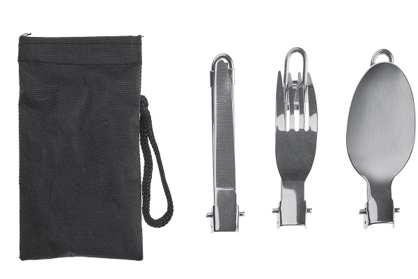 Набор столовых приборов TOURIST Дружба (ложка, вилка, нож), нержавеющая сталь, в чехле