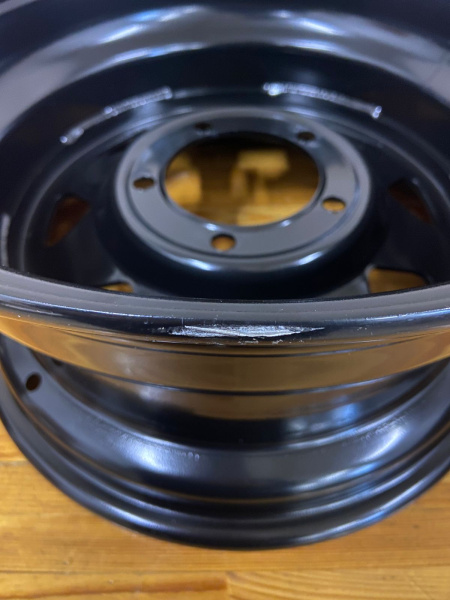 1 Диск усиленный УАЗ стальной черный 5x139,7 8xR16 d110 ET0 (треуг. мелкий) (уценка)