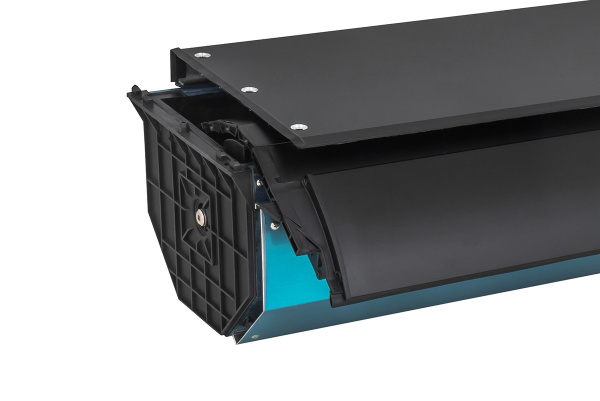 Крышка кузова РИФ для Great Wall Poer KingKong, роллета раздвижная, 1880x1563 мм, алюминиевая, черная