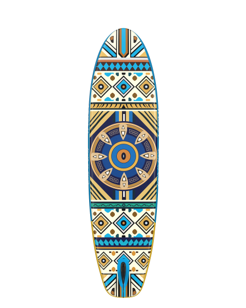 Сапборд надувной YASKA TOTEM 335x88x15 см (этнический голубой))