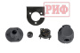 Бампер РИФ силовой задний Isuzu D-MAX (2012-2021) с квадратом под фаркоп и фонарями, стандарт