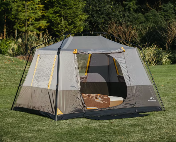 4 Палатка Naturehike Cape 5.2, 4-местная, быстросборная, серо-коричневая