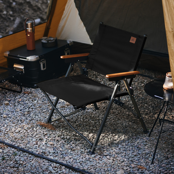 Кресло туристическое Naturehike складное, черное, до 120 кг
