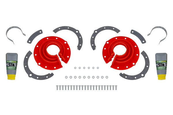 Пыльник поворотного кулака нов.обр. УАЗ с мостами Тимкен, Спайсер, Гибридный (2 шт.) красный