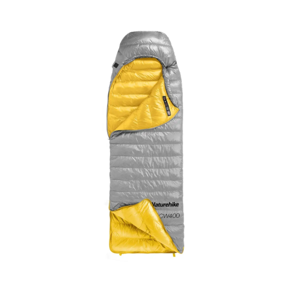 Мешок спальный Naturehike Ultralight CW400 M, 210х75 см, (правый) (ТК: +5C), серый
