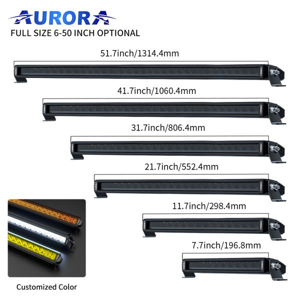 Светодиодная фара водительского света AURORA 1016 мм 200W с RGB подсветкой