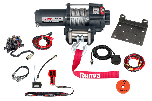Лебёдка электрическая 12V Runva 3500A lbs 1588 кг