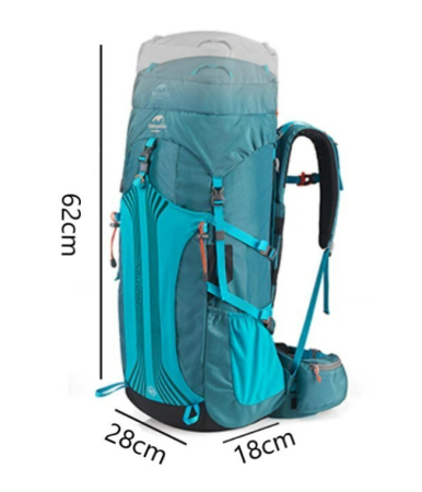 Рюкзак туристический Naturehike 45 л, голубой