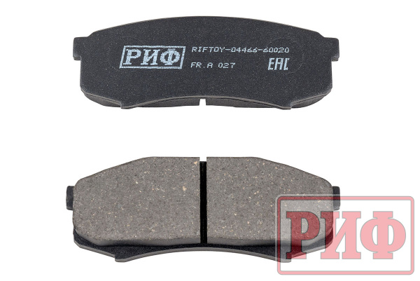 Колодки тормозные задние РИФ Toyota LC 105,120, Mitsubishi Pajero 3/4 дизель OEM 04466-60020, 04466-60010, 4605A448