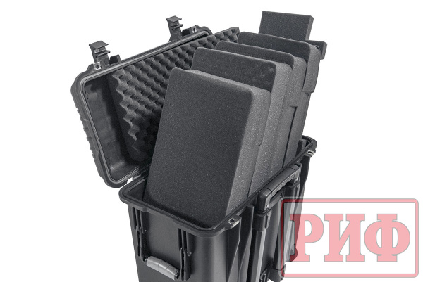 Кейс защитный ударопрочный РИФ 500х305х457 мм на колесах с телескопической ручкой IP55