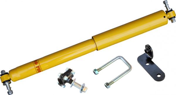 Демпфер РИФ рулевой с кронштейнами УАЗ Патриот, Пикап, Карго до 2019 лифт 30-50 мм