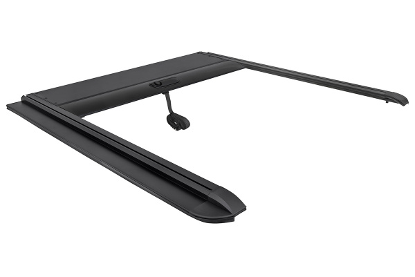 Крышка кузова РИФ для Great Wall Poer, роллета раздвижная 1575х1590 мм, алюминиевая, черная