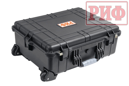 Кейс защитный ударопрочный РИФ 616х493х220 мм на колесах с телескопической ручкой IP55
