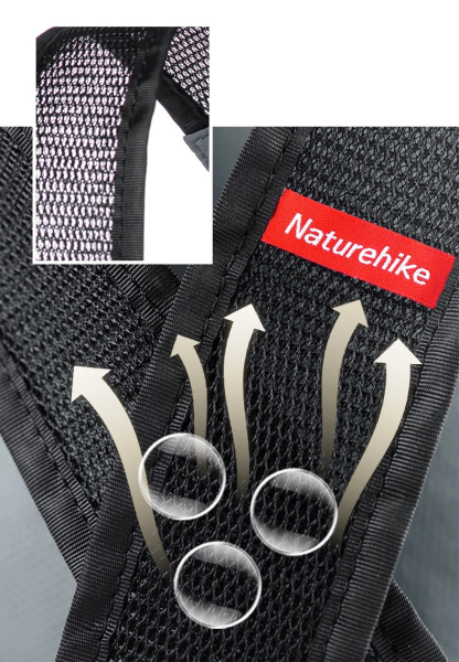 Рюкзак туристический Naturehike Yunyan 18 л, с силиконовой пропиткой, серый