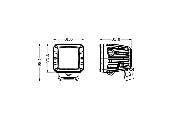 Светодиодные фары дальнего света AURORA 76x76 мм 30W (комплект 2 шт)