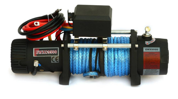 Лебёдка электрическая высокоскоростная 12V Runva EWXC9500SSR 4350 кг (синтетический трос)